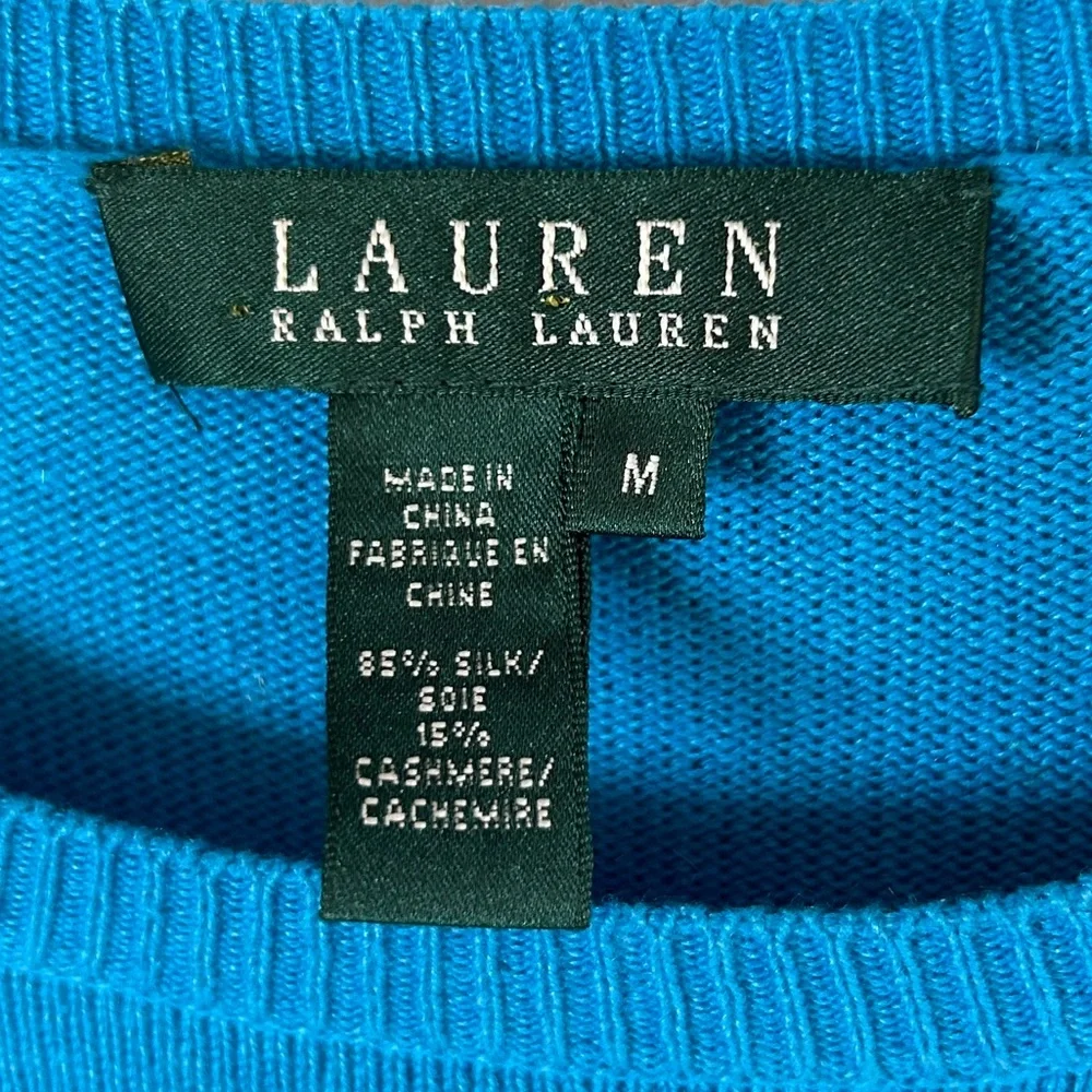 NWT LAUREN RALPH LAUREN Silk Cashmere Sweater Parisian Old Money Preppy | Size M
